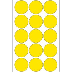 HERMA Markierungspunkte 32mm 2271 gelb 480 St./32 Blatt