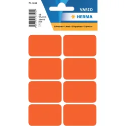 HERMA Haftetiketten Vario 25&times;40mm 3692 rot 40 St&uuml;ck