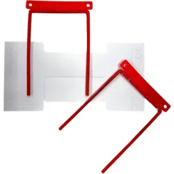 D-CLIP B&uuml;ndelungsb&uuml;gel mit Etikette 393124 rot, Lochung 60/80mm 100 Stk.