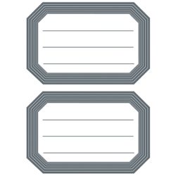 HERMA Heftschilder 55&times;82mm 5719 Rand grau, liniert 12 St&uuml;ck