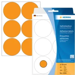 HERMA Etiketten rund 50mm 2284 orange 144 St&uuml;ck