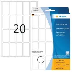 HERMA Etiketten Movables 19&times;40mm 10609 weiss, non perm. 640 St&uuml;ck