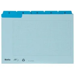 BIELLA Kartei-Leitkarten A6 219625.05 blau, A-Z,verst&auml;rkt,25-teilig