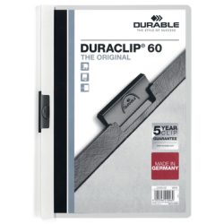 DURABLE Klemmhefter DURACLIP 60 2209/02 f&uuml;r 60 Blatt A4 weiss