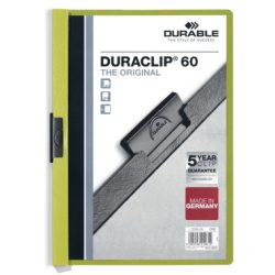 DURABLE Klemmhefter DURACLIP 60 2209/05 f&uuml;r 60 Blatt A4 gr&uuml;n