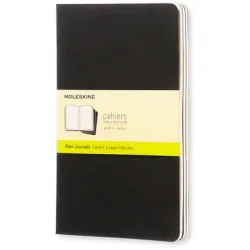 MOLESKINE Notizheft Cahier A5 497-0 blanko, schwarz 3 St&uuml;ck