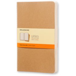 Moleskine Cahier A5, liniert, Kraft/Natur, 3er-Set