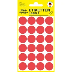 AVERY ZWECKFORM Markierungspunkte rot 3004 96 St&uuml;ck 18mm