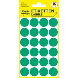 AVERY ZWECKFORM Markierungspunkte gr&uuml;n 3006 96 St&uuml;ck 18mm