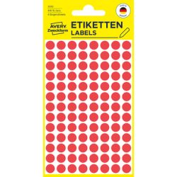 AVERY ZWECKFORM Markierungspunkte rot 3010 8mm 416 St&uuml;ck
