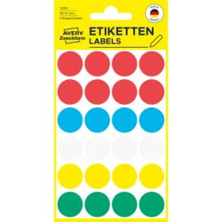 AVERY ZWECKFORM Markierungspunkte 18mm 3089Z ass. 96 St&uuml;ck