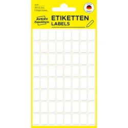 AVERY ZWECKFORM Haushaltetiketten 13&times;8mm 3041Z weiss 384 St&uuml;ck