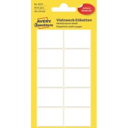 AVERY ZWECKFORM Etiketten 38&times;29mm 3078Z weiss 40 St&uuml;ck