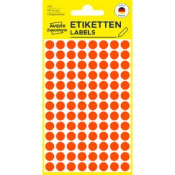 AVERY ZWECKFORM Markierungspunkte 8mm 3177Z rot 416 St&uuml;ck