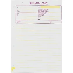 B&Uuml;ROLINE Telefax-Block D/F/I/E A4 572000 weiss 65g 50 Blatt