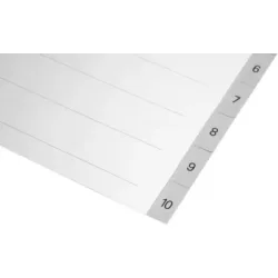 BIELLA Register PP grau A4 471410.00 1-10, Vollformat