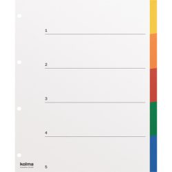 KOLMA Register PP grau XL A4 18.407.20 5-teilig, multicolor