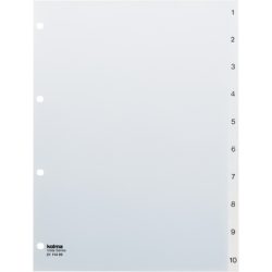 KOLMA Register Vista A4 21.114.00 transparent, 1-10, 4-Loch