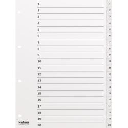 KOLMA Register KolmaFlex A4 18.120.16 weiss, 1-20, 4-Loch