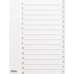 KOLMA Register PP weiss A4 18.115.16 1-15
