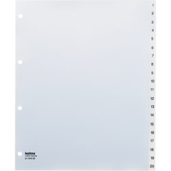 KOLMA Register Vista XL A4 21.419.00 transp. 1-20, 4-Loch