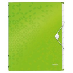 LEITZ Ordnungsmappe WOW PP A4 46340054 gr&uuml;n 12-teilig