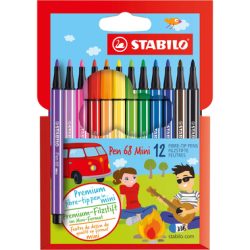 STABILO® Filzstifte Pen 68 MINI mit 12 Farben