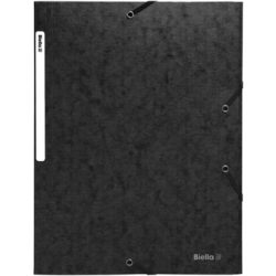 BIELLA Gummibandmappe A4 178400.02 schwarz, 590gm2 220 Bl.