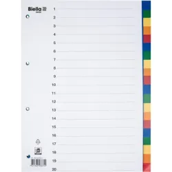 BIELLA Register PP farbig A4 46342000 20-teilig, blanko