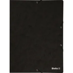 BIELLA Gummibandmappe A4 178401.02 schwarz,355gm2 200 Bl.
