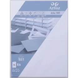 ARTOZ Karten 1001 E6 107372262 220g. bl&uuml;tenweiss 5 Blatt