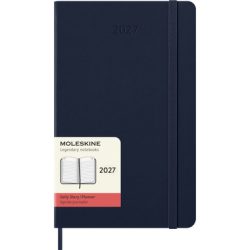 Moleskine 12 Monate Tageskalender 2027, Large/A5, 1 Tag = 1 Seite, Fester Einband, Saphir