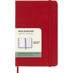 MOLESKINE Agenda Classic Pocket 2027 DHF212WN2Y27 1W/1S scharlachrot HC 9x14cm