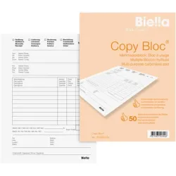 BIELLA Durchschreibeblock Copy A6 516625 weiss 4-sprachig, Mehrzweck