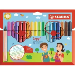 STABILO Cappi Fasermaler 1mm 168/184 Etui 18 St&uuml;ck