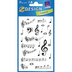 Z-DESIGN Sticker Creative 55151 Musiknoten 3 St&uuml;ck