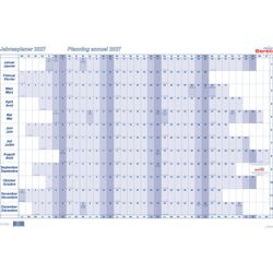 BEREC Jahresplaner quer 2027 B 5666/27 1J/1S blau 60x90cm