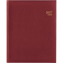 BREPOLS Agenda Concorde Lima Ku. 2027 0.240.1256 1W/2S weinrot 21x27cm
