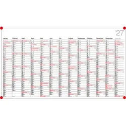 B&Uuml;HNER Jahresplaner DE 2026 PO13-CH-R-FS 13M 139x79cm