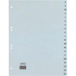 HETZEL Register Kunststoff A4 25240481 A-Z grau