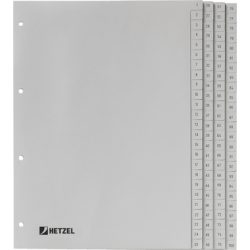 HETZEL Register PP grau A4 721311 1-100