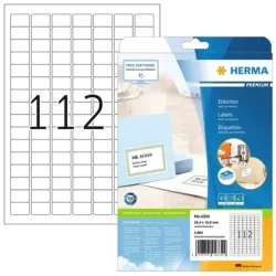 HERMA Etiketten PREMIUM 25.4x16.9mm 4334 weiss,perm. 2800 St./25 Bl.