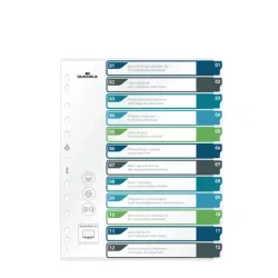 DURABLE Register A4+ 679627 mehrfarbig 1-12