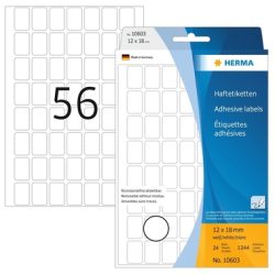 HERMA Etiketten Movables 12&times;18mm 10603 weiss, non perm. 1792 St&uuml;ck