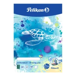 PELIKAN Zeichenblock 101684 weiss A3, 100 g/m2