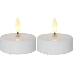 STAR TRADING LED Teelicht Flamme 5.8cm 12.063-06 weiss 2 St&uuml;ck