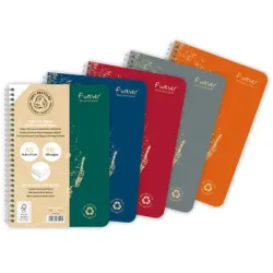 CLAIREFONTAINE Spiralheft FOREVER A5 68416C liniert, assortiert 60 Blatt