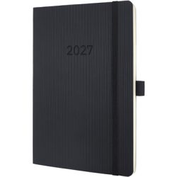 CONCEPTUM Wochenkalender 2027 C2722 1W/2S schwarz 13.5x21cm