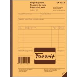 FAVORIT Regierapport D/F/I A5 8181 OK weiss 50x2 Blatt
