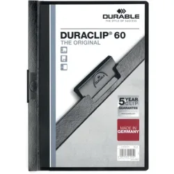 DURABLE Klemmhefter DURACLIP 60 2209/01 f&uuml;r 60 Blatt A4 schwarz